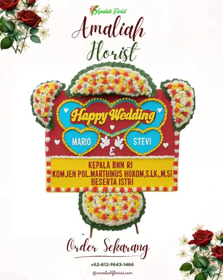 Papan Bunga Pernikahan Kalirancang